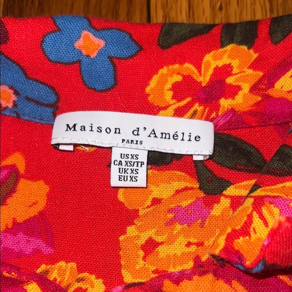 Floral Red Jumpsuit - Picture 3 of 4